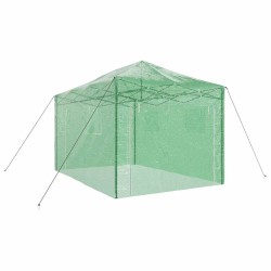 Serre avec toit Vert 290 x 430 x 315 cm Acier 