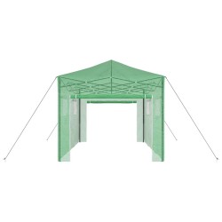 Serre avec toit Vert 290 x 430 x 315 cm Acier 
