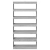Bibliothèque/Classeur Noir Chêne 100x30x198 cm en bois d'ingénierie 