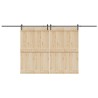 Kit de quincaillerie de porte coulissante 427 cm acier noir 