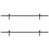 Kit de quincaillerie de porte coulissante 427 cm acier noir 