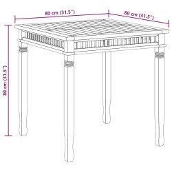 Table à dîner de jardin 80x80x80 cm Bois de teck solide 