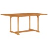 Table de jardin 150x90x75 cm Bois de teck massif 