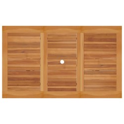Table de jardin 150x90x75 cm Bois de teck massif 