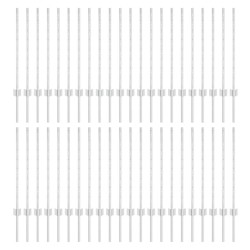 Poteaux de clôture verts 44 pcs Argent Acier galvanisé 