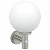 Applique murale extérieure avec capteur argent acier inoxydable IP44 
