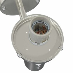 Applique murale extérieure avec capteur argent acier inoxydable IP44 