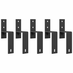 Kit de quincaillerie de porte coulissante 213,5 cm acier noir 