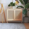 Portes d'armoires en treillis 2 pcs 39,5x61,5 cm pin massif 