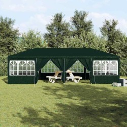 Tente de fête 12 parois vertes 8x4 m PE 