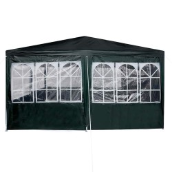 Tente de fête 12 parois vertes 8x4 m PE 