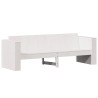 Canapé de jardin 3 places blanc 189x60x62 cm bois de pin massif 