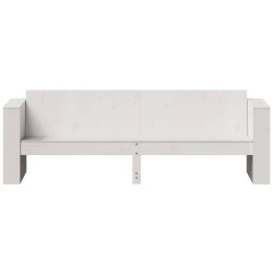 Canapé de jardin 3 places blanc 189x60x62 cm bois de pin massif 
