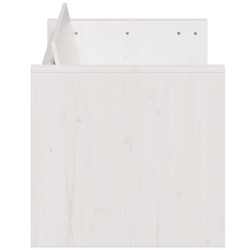 Canapé de jardin 3 places blanc 189x60x62 cm bois de pin massif 