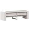 Canapé de jardin 3 places blanc 189x60x62 cm bois de pin massif 