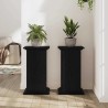 Support de Plantes Chêne Noir 33 x 33 x 60 cm en Bois d'ingénierie 