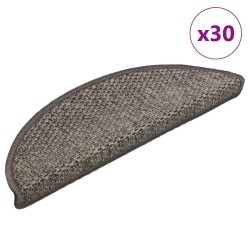 Tapis d'escalier autocollants 30 pcs 56x17x3 cm marron beige 