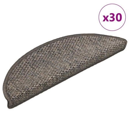 Tapis d'escalier autocollants 30 pcs 56x17x3 cm marron beige 
