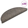 Tapis d'escalier autocollants 30 pcs 56x17x3 cm marron beige 