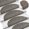 Tapis d'escalier autocollants 30 pcs 56x17x3 cm marron beige 