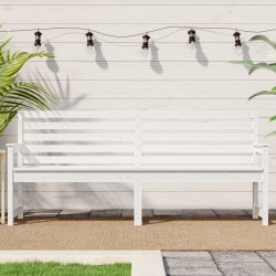 Banc de jardin blanc 203,5x48x91,5 cm bois massif de pin 