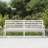 Banc de jardin blanc 203,5x48x91,5 cm bois massif de pin 