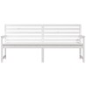 Banc de jardin blanc 203,5x48x91,5 cm bois massif de pin 