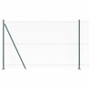 Kit de Clôture Set de 2 Vert Métal, PVC 25 x 1,5 m Durable 