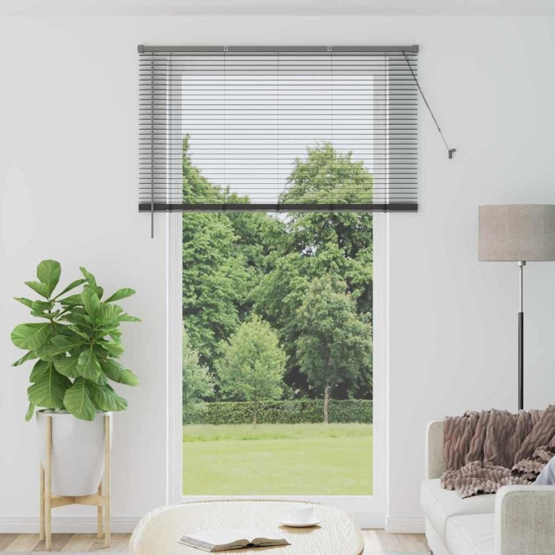 Store de Fenêtre Gris foncé 80 x 130 cm Aluminium 