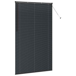 Store de Fenêtre avec des rideaux Autre Noir 80 x 130 cm Aluminium 