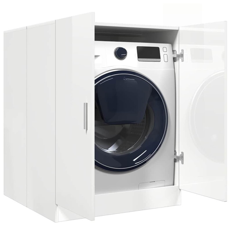 Meuble pour machine à laver Blanc brillant 71x71,5x91,5 cm 