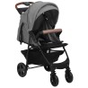 Poussette pour bébé 3-en-1 Gris clair Acier 