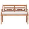 Banc Batavia avec coussins 120 cm Teck 