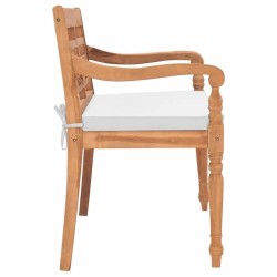 Banc Batavia avec coussins 120 cm Teck 
