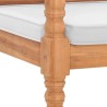 Banc Batavia avec coussins 120 cm Teck 