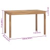 Banc Batavia avec coussins 120 cm Teck 