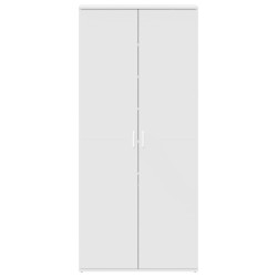 Meuble à chaussures blanc 80x39x180 cm en bois d'ingénierie 