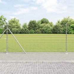 Clôture de champ en acier galvanisé, 1,2 x 25 m 
