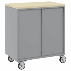 Cabinet à outils avec roues et verrouillage Rouge 75x45x85 cm Acier 