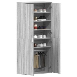 Meuble à Chaussures Gris Sonoma 80x39x180 cm Bois d'ingénierie 