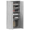 Meuble à Chaussures Gris Sonoma 80x39x180 cm Bois d'ingénierie 