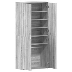 Meuble à Chaussures Gris Sonoma 80x39x180 cm Bois d'ingénierie 