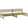 Canapés centraux de jardin 2 pcs 120x80 cm bois de pin imprégné 