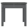 Banc de jardin gris 50x44x45 cm bois massif de pin 