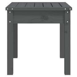Banc de jardin gris 50x44x45 cm bois massif de pin 