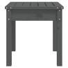 Banc de jardin gris 50x44x45 cm bois massif de pin 