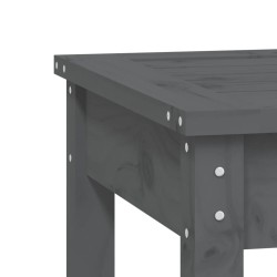 Banc de jardin gris 50x44x45 cm bois massif de pin 