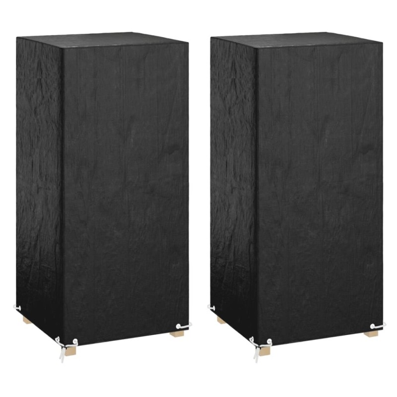 Housses de chaise de jardin 2 pcs 8 œillets 75x70x140 cm PE 