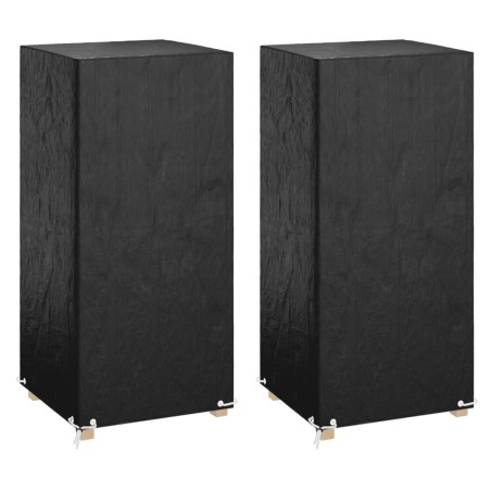 Housses de chaise de jardin 2 pcs 8 œillets 75x70x140 cm PE 