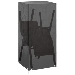 Housses de chaise de jardin 2 pcs 8 œillets 75x70x140 cm PE 